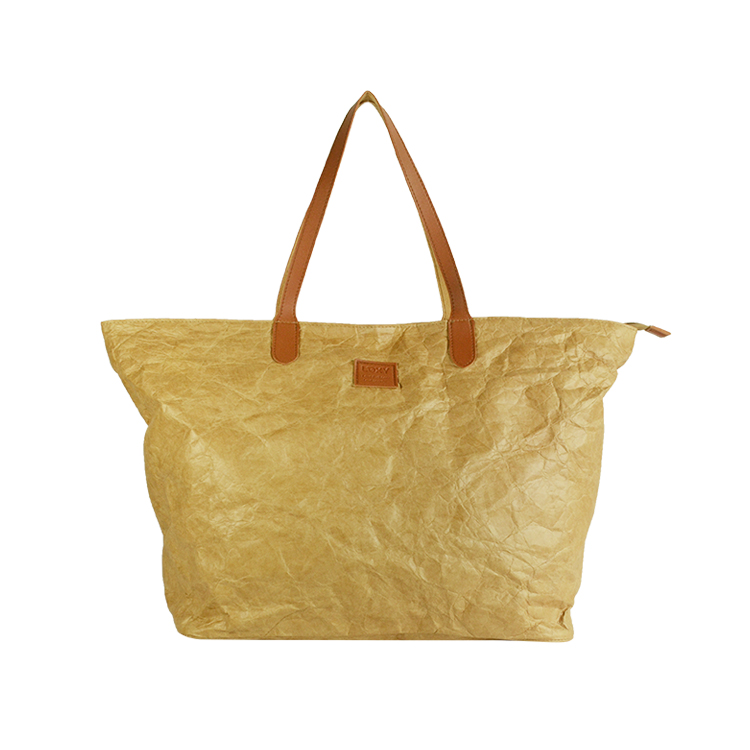 定做水洗牛皮杜邦紙單肩包日式簡約 創(chuàng)意豎款手提包